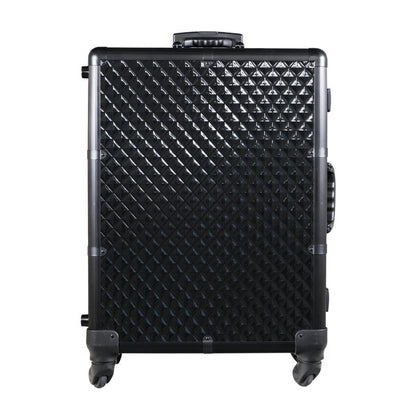 SlayCase® Pro Vanity Travel Train Case with Stand in Black Studded
