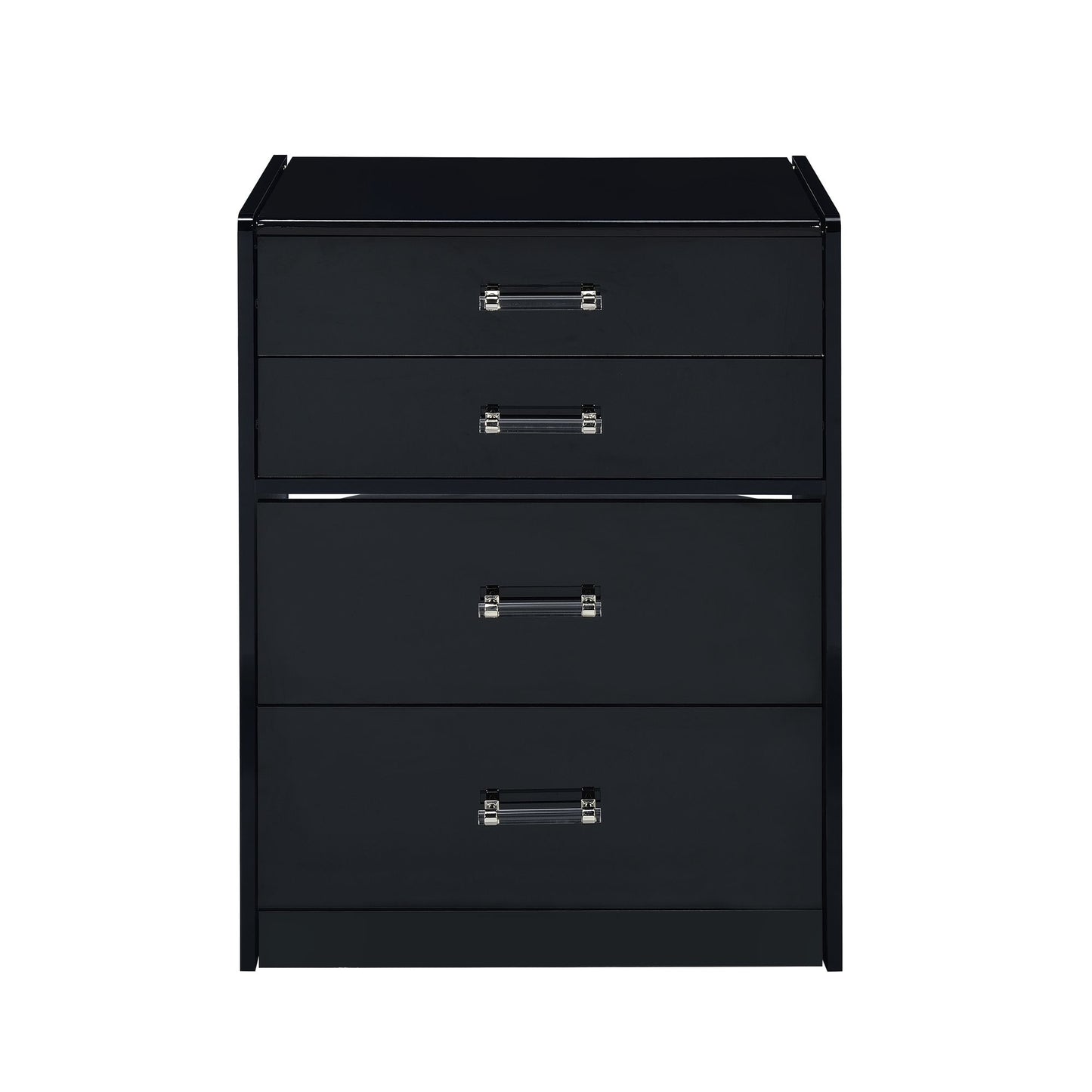 Irvine Mini Dressing Table with Stool, LED and USB in Glossy Black