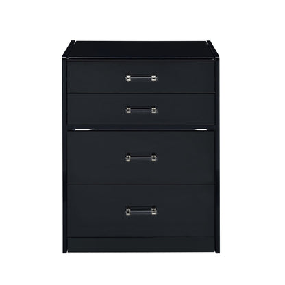 Irvine Mini Dressing Table with Stool, LED and USB in Glossy Black