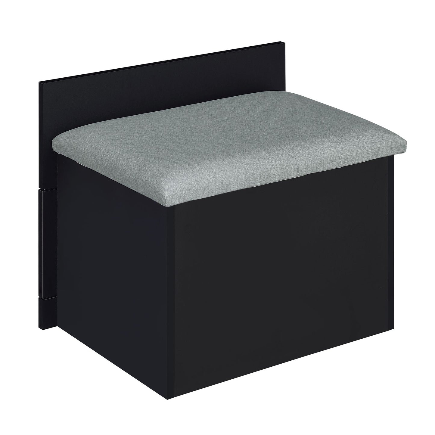 Irvine Mini Dressing Table with Stool, LED and USB in Glossy Black