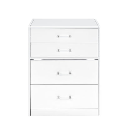 Irvine Mini Dressing Table with Stool, LED and USB in Glossy White