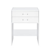 Irvine Mini Dressing Table with Stool, LED and USB in Glossy White