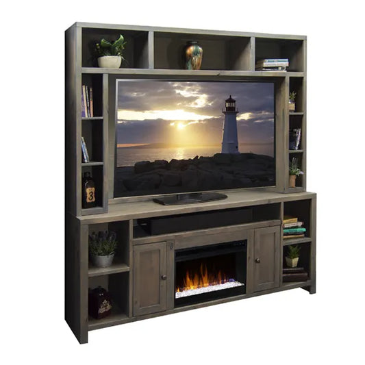 Joshua Creek 84" Super Hutch with Fireplace