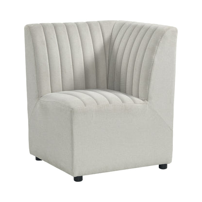 Jemma Upholstered Corner Chair In Beige Linen