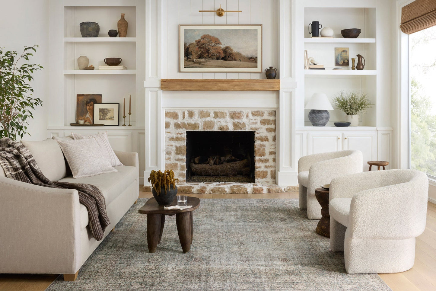 Chris Loves Julia x Loloi Jules JUL-08 Emerald / Antique Ivory