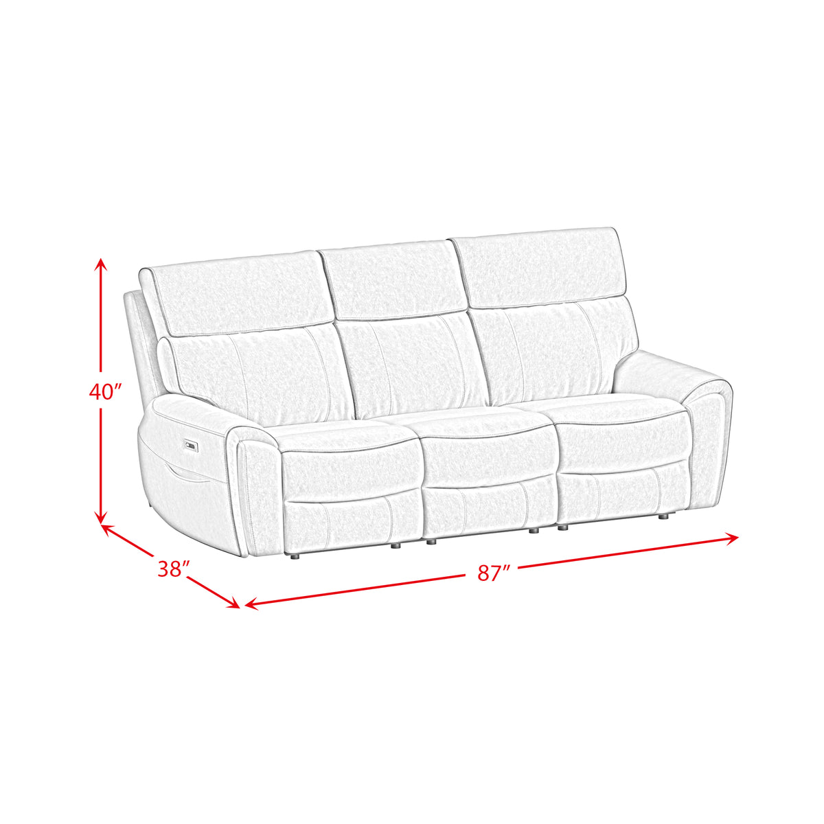 Jackpot P1 Sofa with Heat Massage in Explore Light Grey