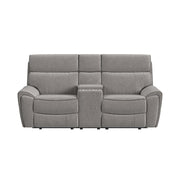 Jackpot P1 Loveseat w/Console in Explore Light Grey