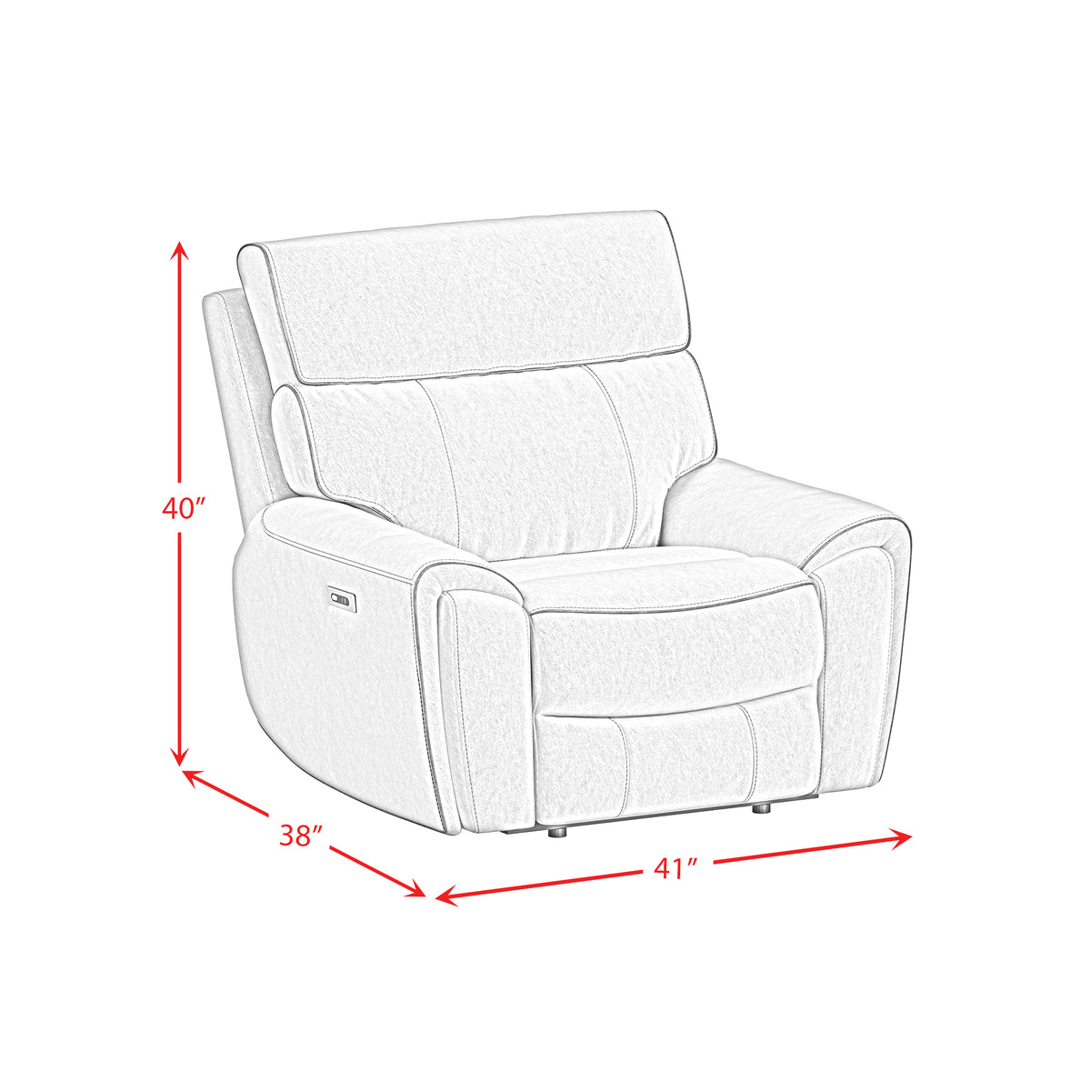 Jackpot P1 Recliner in Explore Light Grey