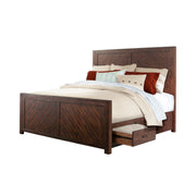Jax Queen Platform Storage 3PC Bedroom Set with 2 Nightstands in Cherry