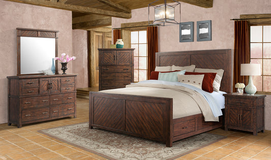 JAX KING PLATFORM STORAGE 6PC BEDROOM SET
