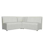 Jemma Upholstered Corner Chair in Beige Linen