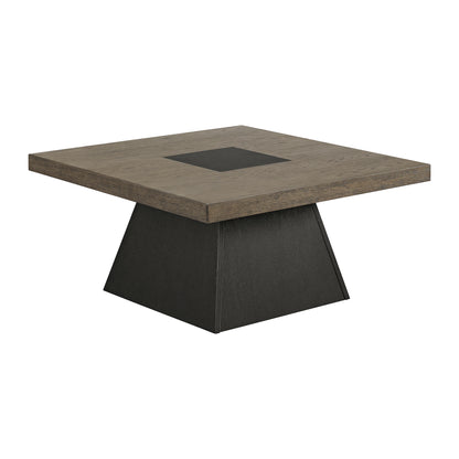 Jemma 3PC Occasional Table Set in Grey and Dark Espresso-Coffee Table & TwoEnd Table