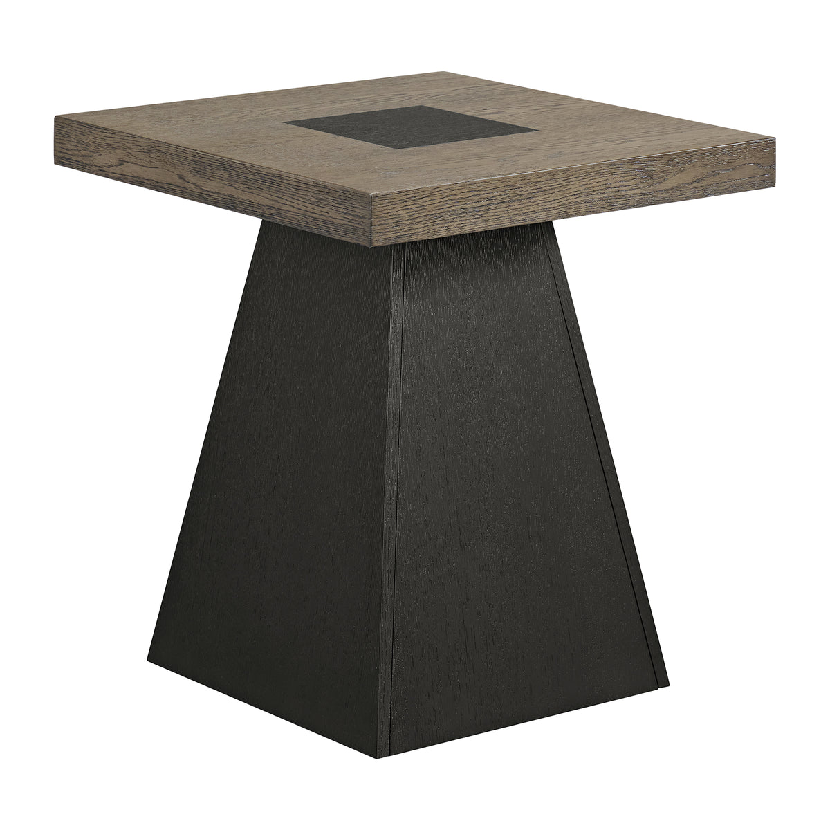 Jemma End Table In Grey And Dark Espresso