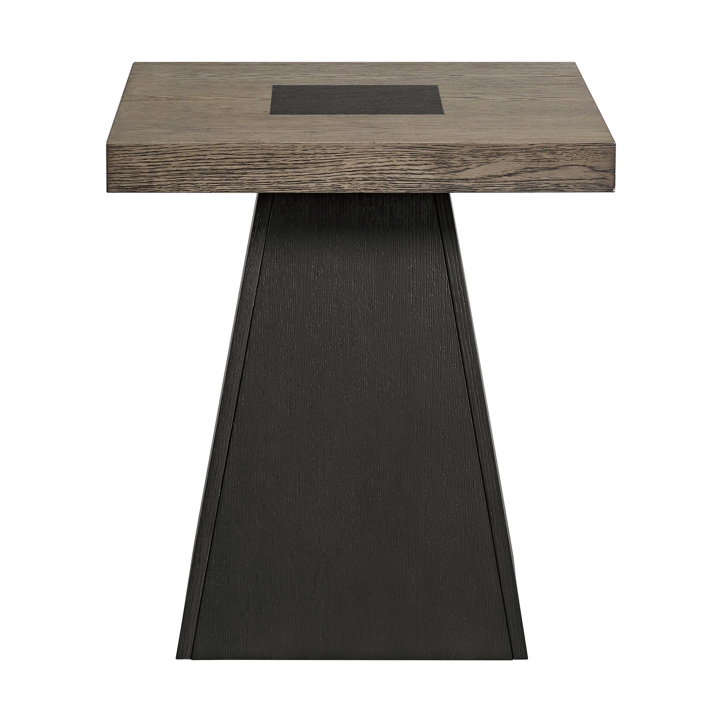 Jemma End Table in Grey and Dark Espresso