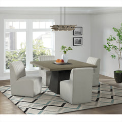 Jemma Upholstered Side Chair in Beige Linen (2 Per Carton)