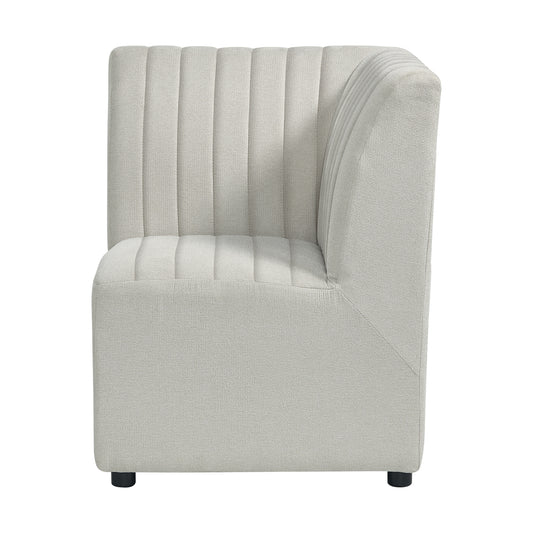 Jemma Upholstered Corner Chair in Beige Linen