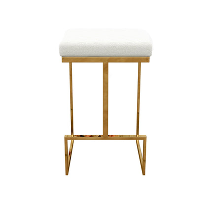 Joel Beige Boucle Counter Stool