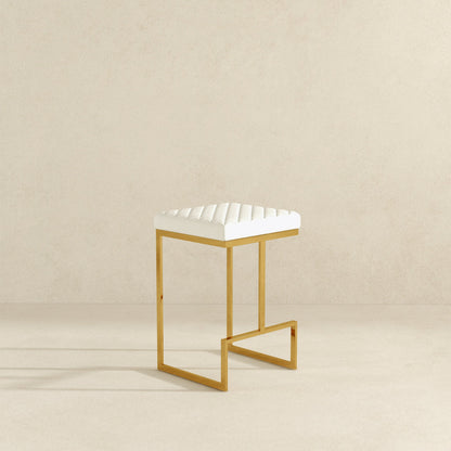 Joel Beige Boucle Counter Stool