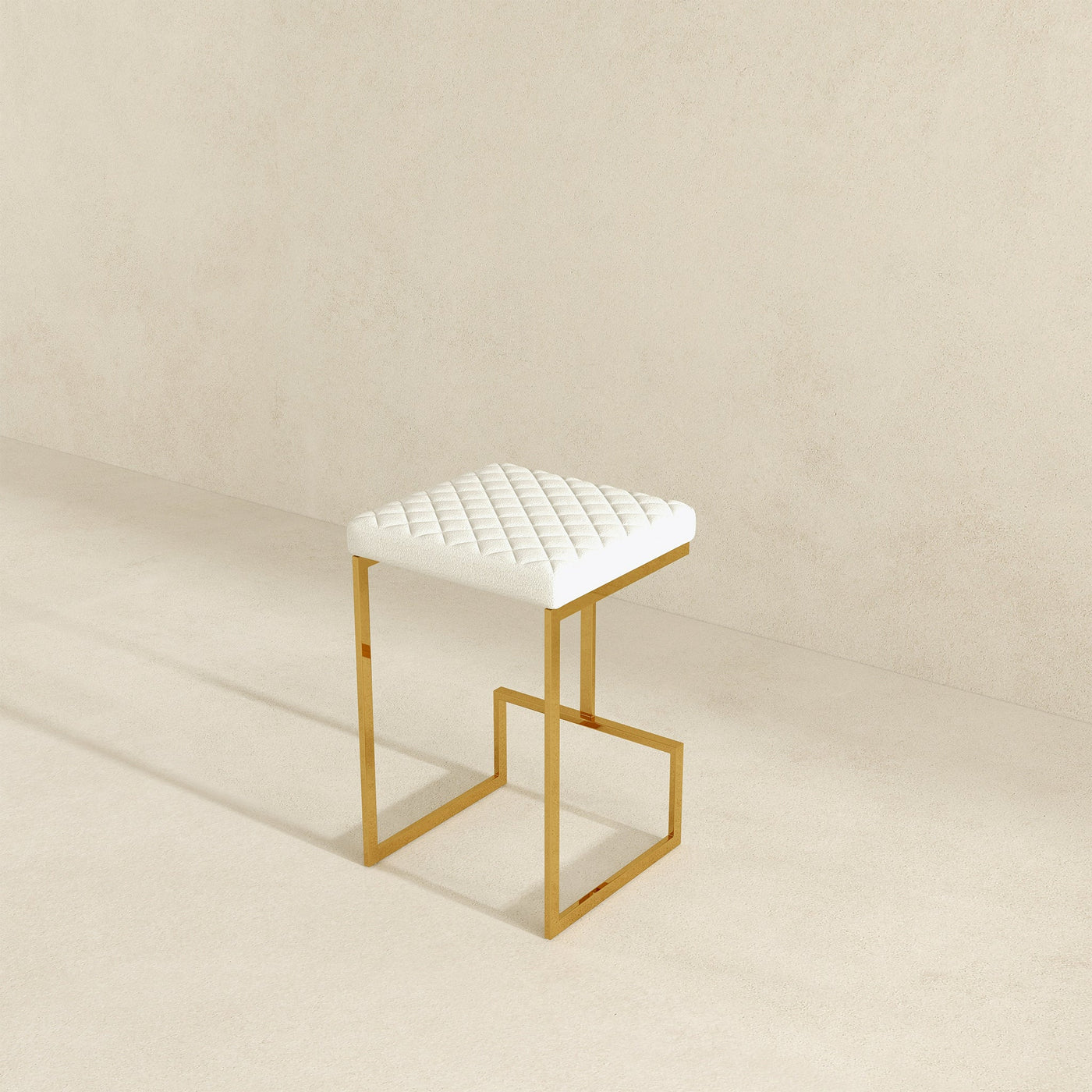 Joel Beige Boucle Counter Stool