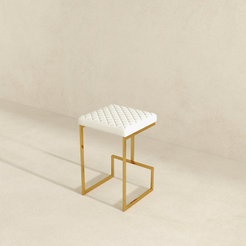 Joel Beige Boucle Counter Stool