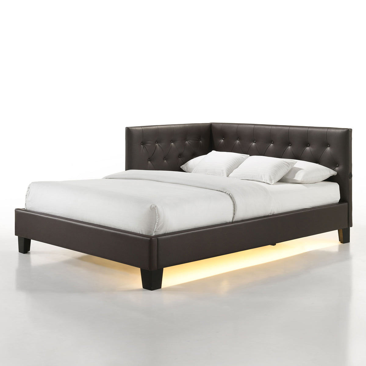 Julesburg Corner Full Bed In Brown Pu