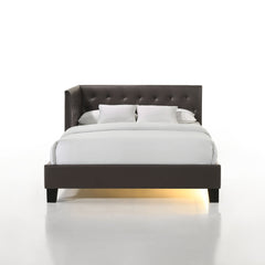 Julesburg Corner Full Bed in Brown PU
