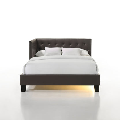 Julesburg Corner Full Bed in Brown PU