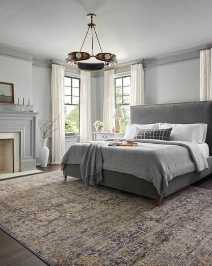 Jean Stoffer x Loloi Katherine KES-02 Carbón/Dorado