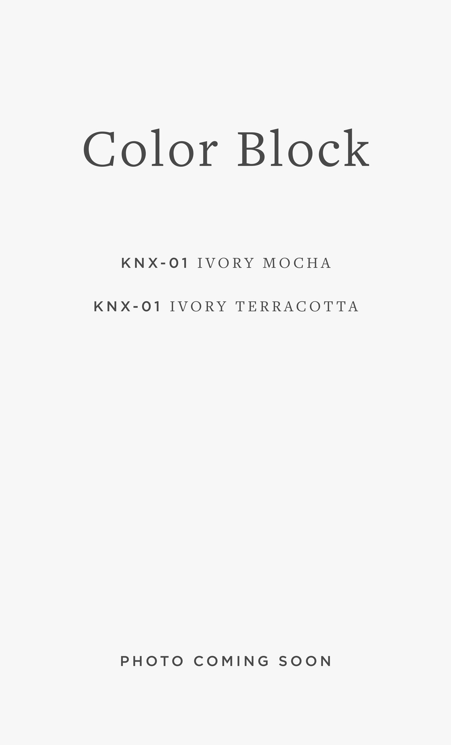 KNX-01 BR COLOR BLOCK / 01
