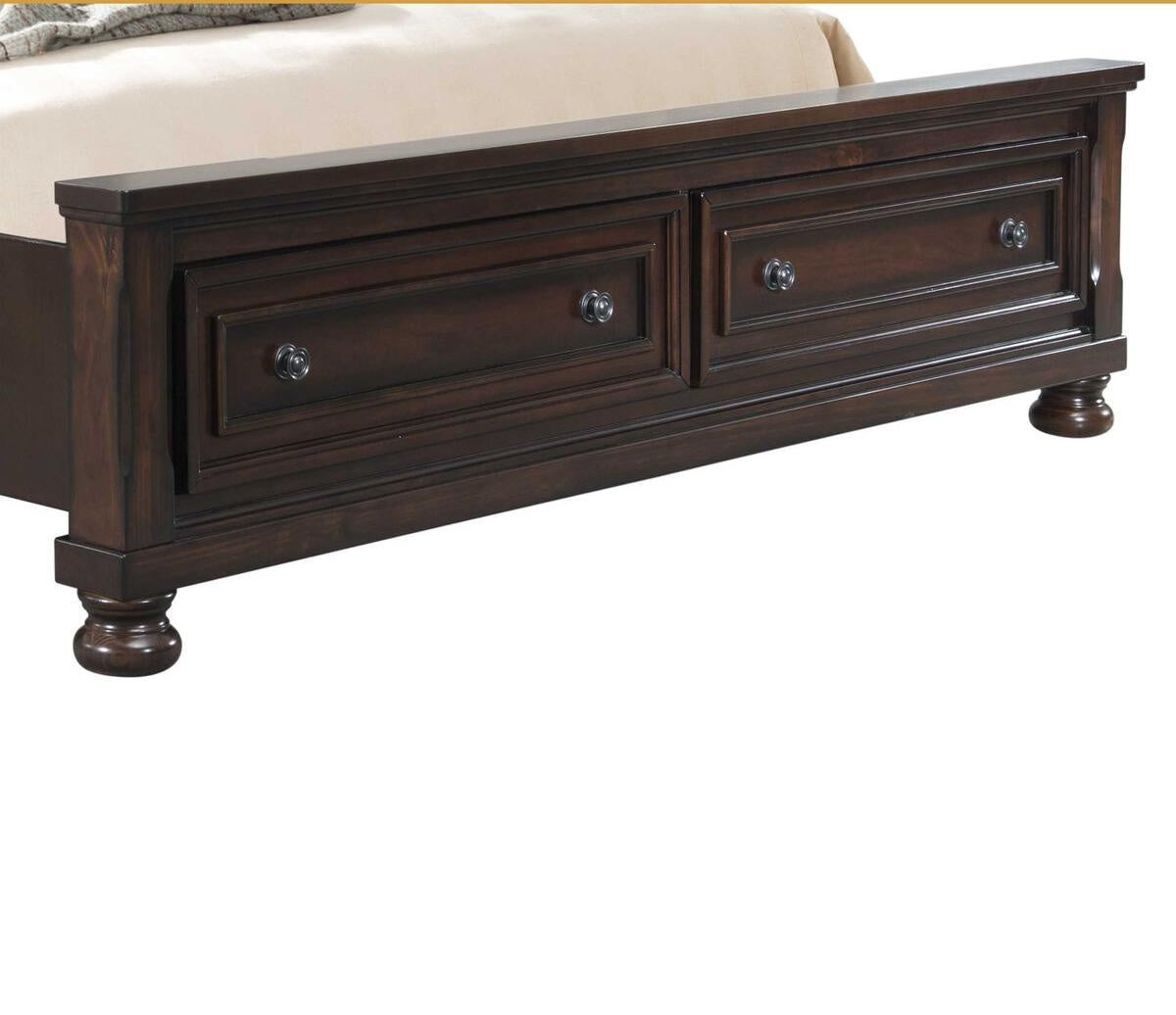 Kingston Brown Queen Storage Bed 4PC Bedroom Set