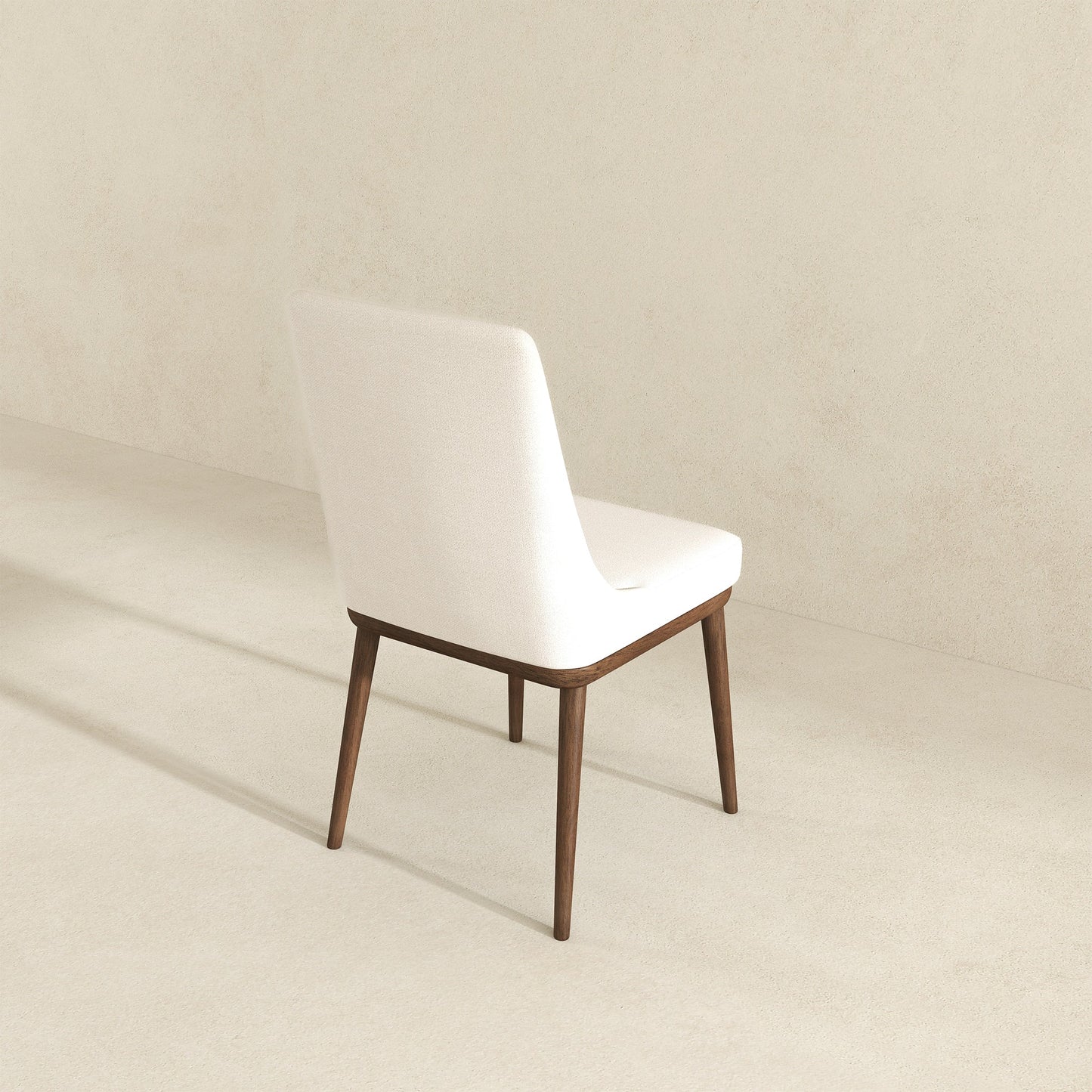 Silla de comedor Kate de tela beige (juego de 2)