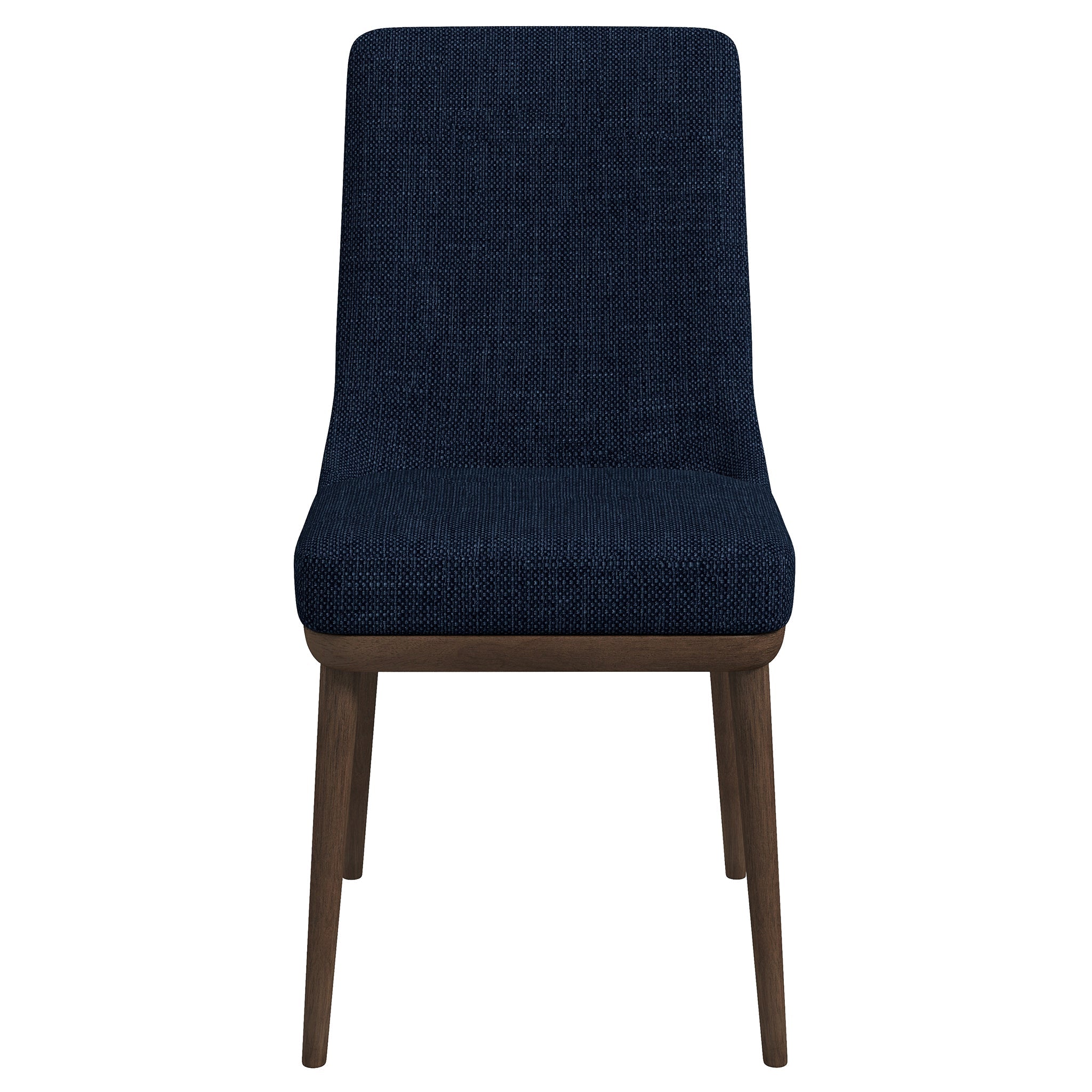 Silla de comedor Kate de tela azul oscuro (juego de 2)