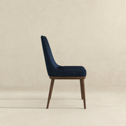 Silla de comedor Kate de tela azul oscuro (juego de 2)