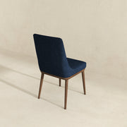 Silla de comedor Kate de tela azul oscuro (juego de 2)