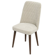 Silla de comedor Katie de terciopelo beige (juego de 2)