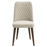 Silla de comedor Katie de terciopelo beige (juego de 2)