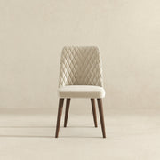 Silla de comedor Katie de terciopelo beige (juego de 2)