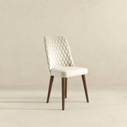 Silla de comedor Katie de terciopelo beige (juego de 2)