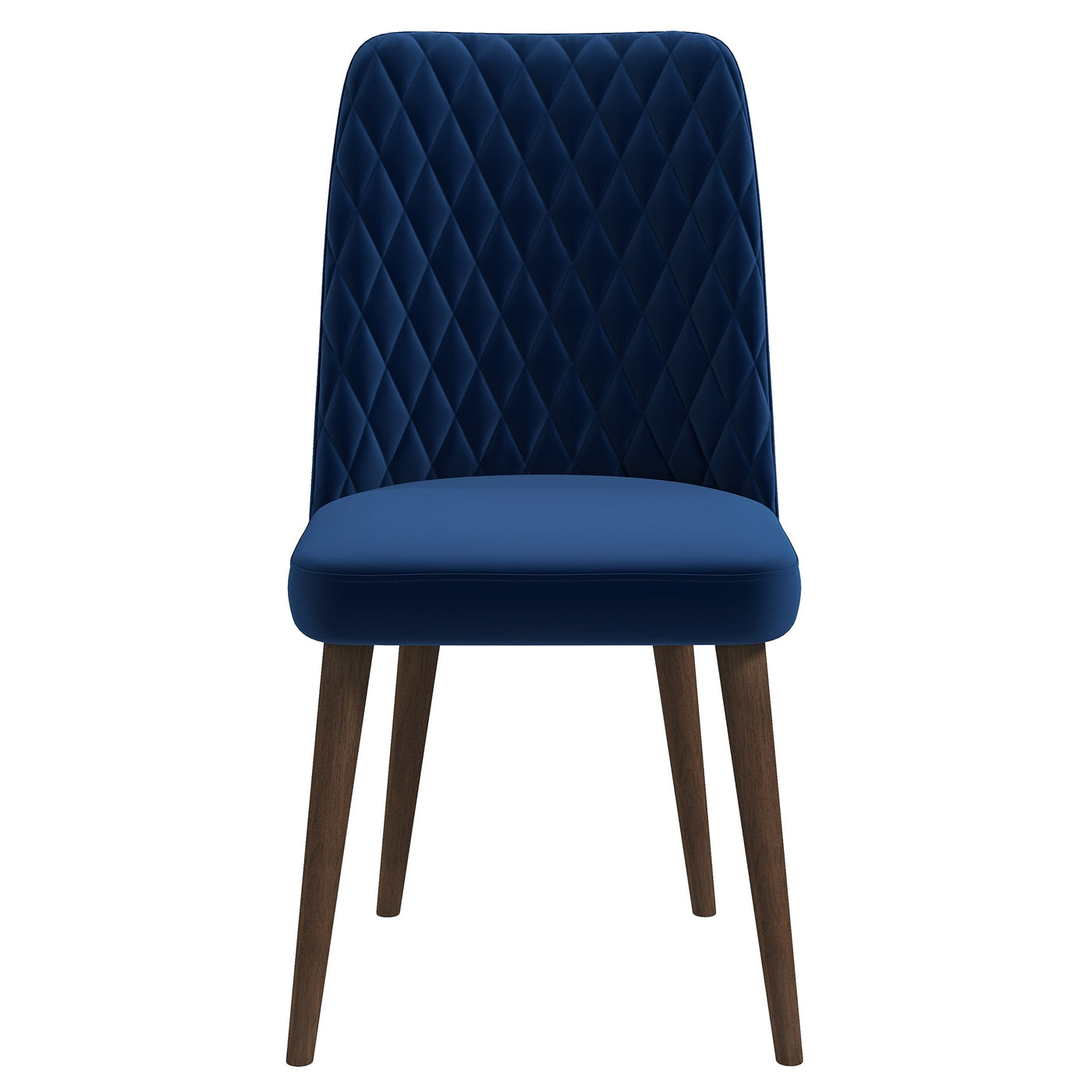 Silla de comedor Katie de terciopelo azul marino (juego de 2)