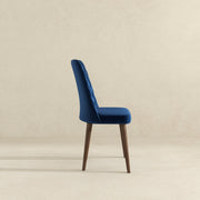 Silla de comedor Katie de terciopelo azul marino (juego de 2)