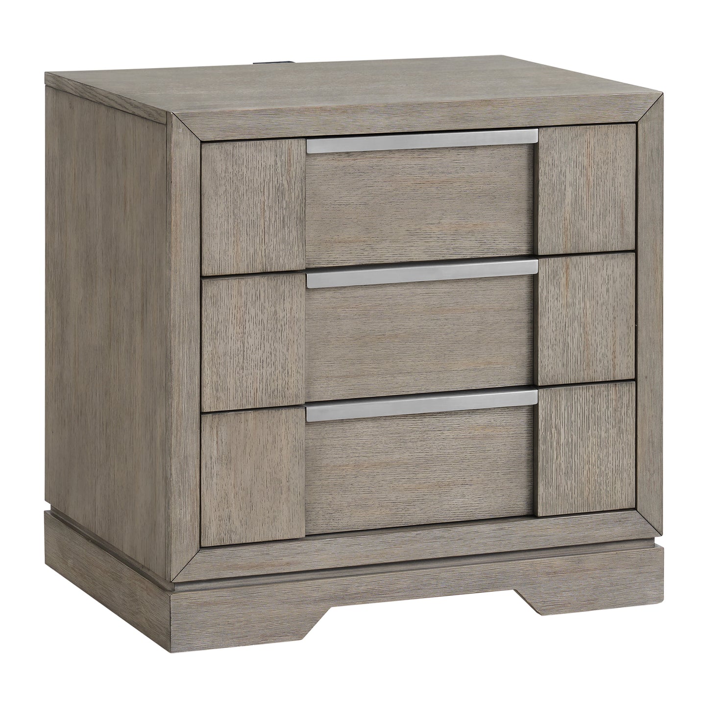 Kelis King Panel 5PC Bedroom Set with LED in Grey