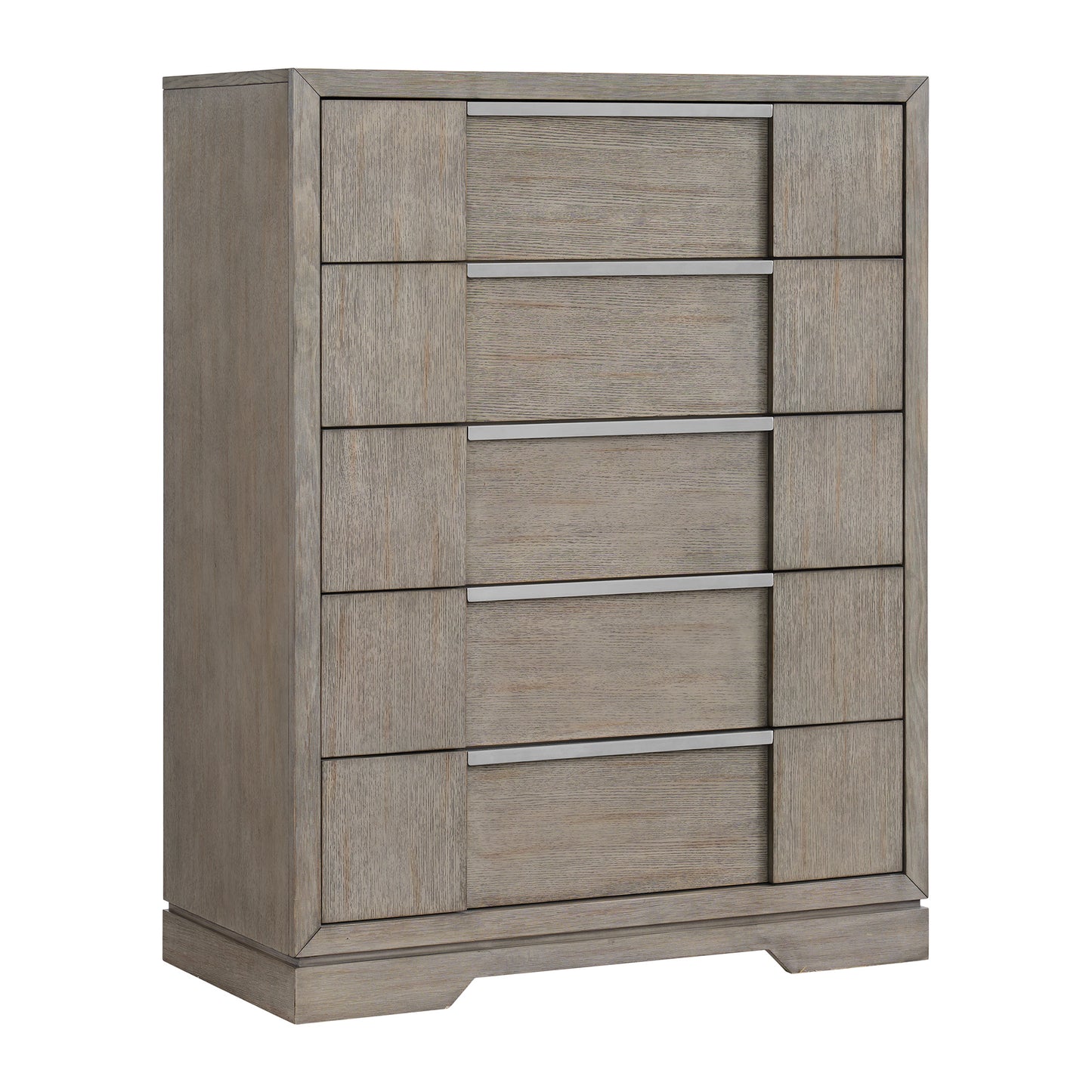 Kelis Queen Panel 3PC Bedroom Set with LED in Grey