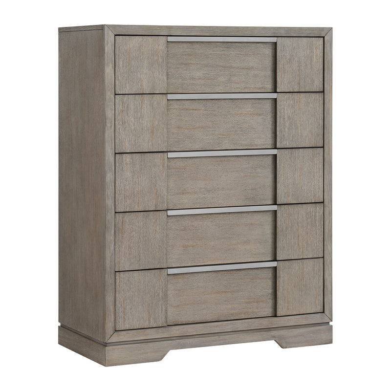 Kelis 5-Drawer Chest In Grey