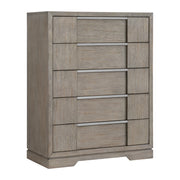 Kelis Queen Panel 5PC Bedroom Set with LED in Grey