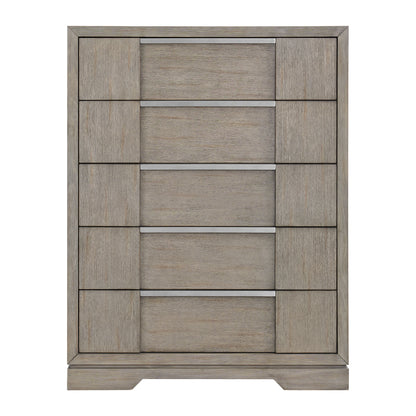 Kelis 5-Drawer Chest in Grey