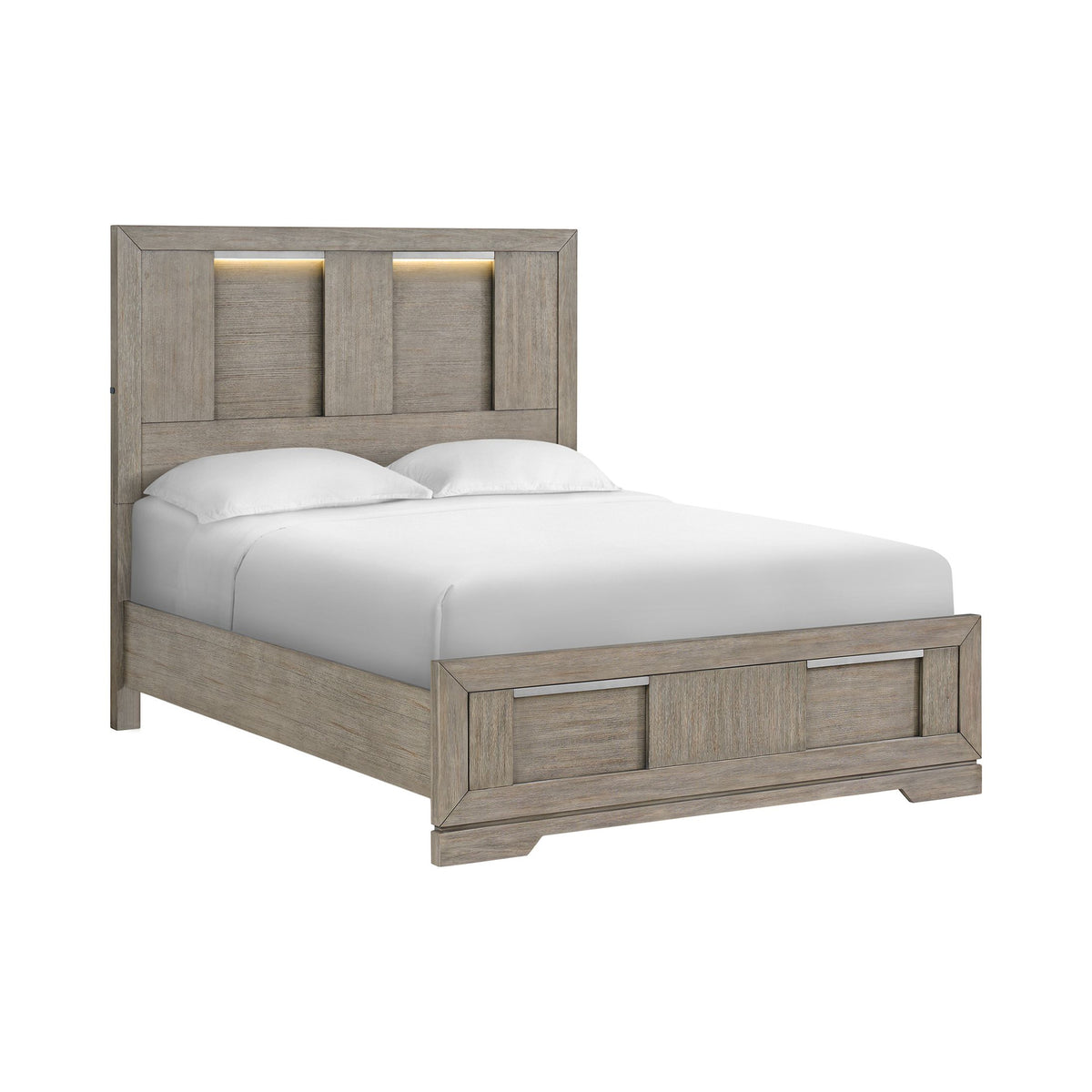 Kelis Queen 4PC Bedroom Set with 2 Nightstands & Chest in Grey