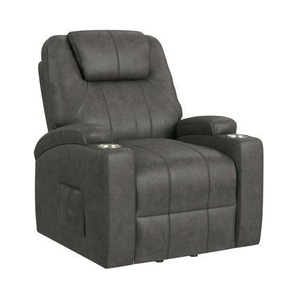 Kenmore P1 Lift Chair with Heat Massage in Simba Dark Grey