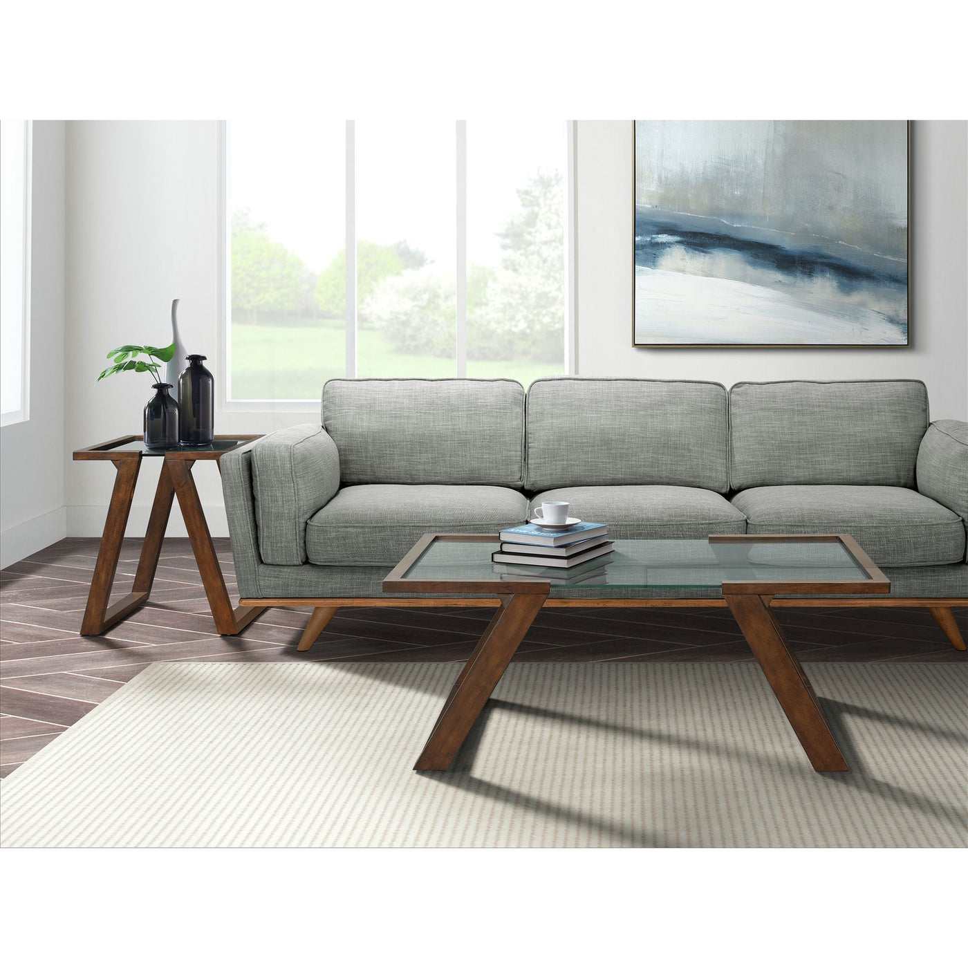 Kieran Rectangular End Table in Dark Espresso
