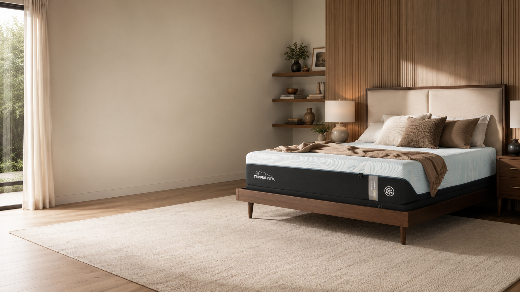 Adjustable mattress in a modern bedroom