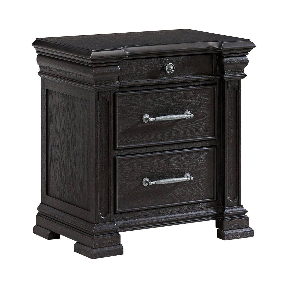 Kings Court King Storage 5PC Bedroom Set in Black